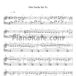 Ноты J Balvin, Khalid  - Otra noche sin ti partituras para - предпросмотр