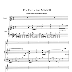 Ноты Joni Mitchell - For free (Версия 2) - предпросмотр