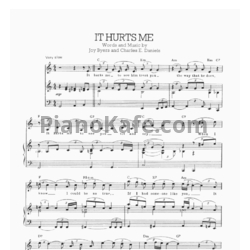 Ноты Elvis Presley - It hurts me - предпросмотр