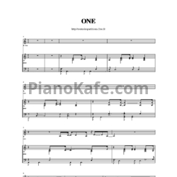 Ноты U2 - One - предпросмотр