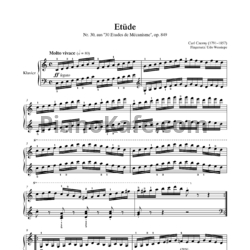 Ноты Карл Черни - Этюд (Соч. 849, №30) - предпросмотр