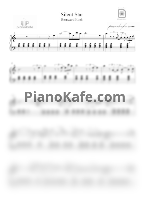 Ноты Bernward Koch - Silent star - PianoKafe.com