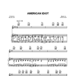 Ноты Green Day - American idiot (Книга нот) - предпросмотр