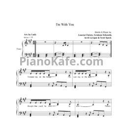 Ноты Avril Lavigne - I'm with you