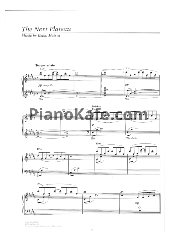 Ноты Keiko Matsui - The next plateau - PianoKafe.com