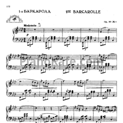 Ноты Антон Рубинштейн - Баркаролла №1 (Op. 30, №1) - предпросмотр