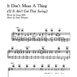 Ноты Duke Ellington - It Don’t Mean A Thing (If It Ain’t Got That Swing) - предпросмотр