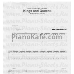 Ноты 30 Seconds To Mars - Kings and queens - предпросмотр