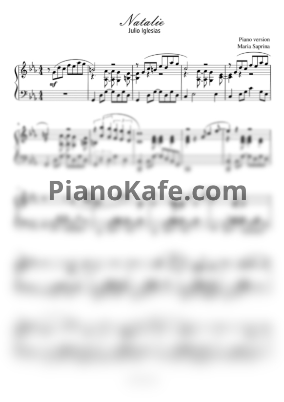 Ноты Julio Iglesias - Nathalie - PianoKafe.com