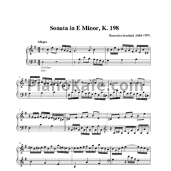 Ноты Д. Скарлатти - Соната K198 - предпросмотр