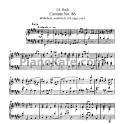 Ноты И. Бах - Кантата №86 "Wahrlich, wahrlich, ich sage euch" (BWV 86) - предпросмотр
