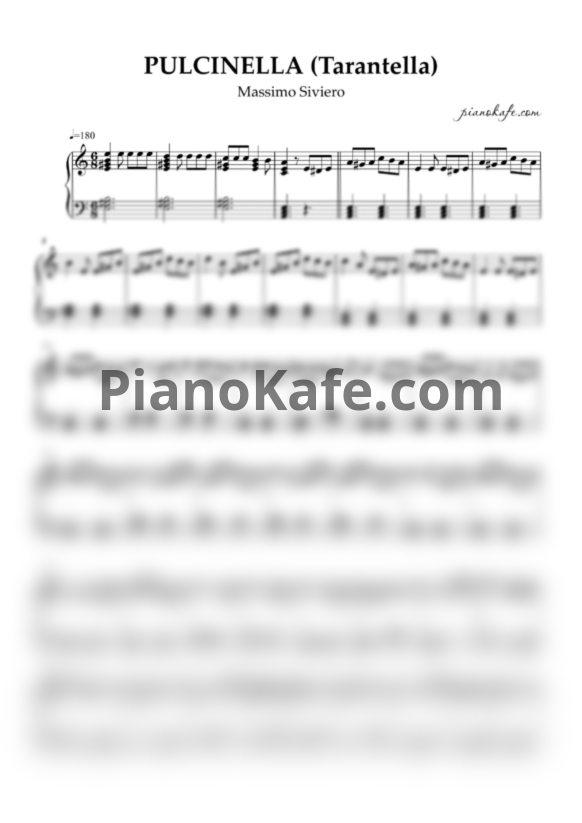 Ноты Massimo Siviero - PULCINELLA (Tarantella) - PianoKafe.com