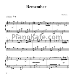 Ноты The Rain - Remember - предпросмотр