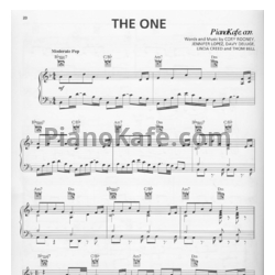 Ноты Jennifer Lopez - The one - предпросмотр