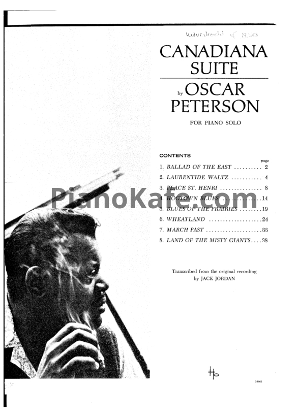 Ноты Oscar Peterson - Canadiana suite - PianoKafe.com