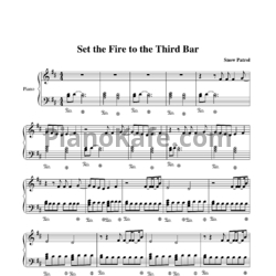 Ноты Snow Patrol feat. Martha Wainwright - Set the fire to the third bar - предпросмотр