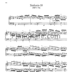 Ноты И. Бах - Симфония №10 (BWV 796) - предпросмотр