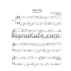 Ноты Miley Cyrus - Adore you (Версия 2) - предпросмотр