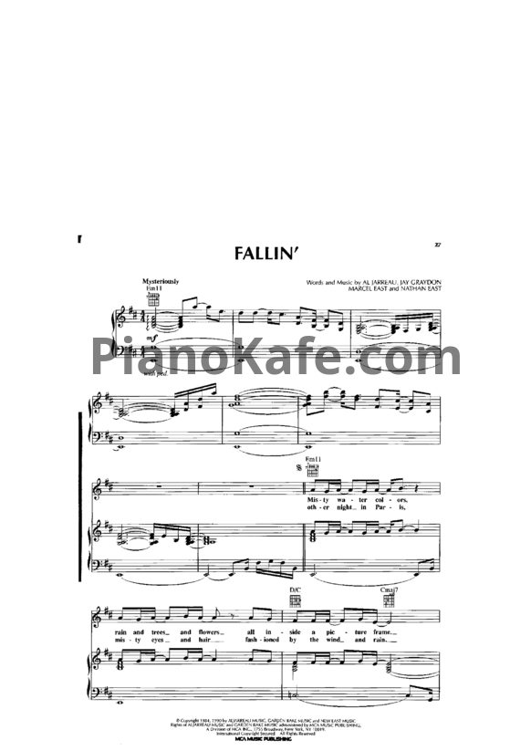 Ноты Al Jarreau - Fallin' - PianoKafe.com
