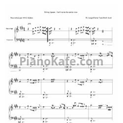 Ноты Britney Spears - Don't let me be the last to know - предпросмотр