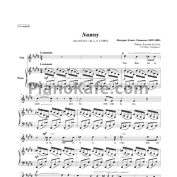 Ноты Эрнест Шоссон - Nanny (Op. 2, №1) - предпросмотр