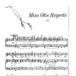 Ноты Cole Porter - Miss Otis regrets - предпросмотр