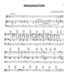 Ноты Jimmy Van Heusen - Imagination - предпросмотр