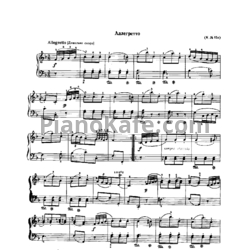 Ноты В. Моцарт - Аллегретто фа мажор (K №15a) - предпросмотр