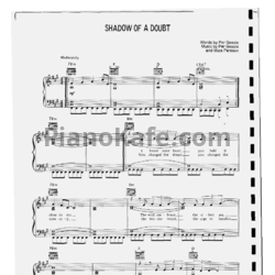 Ноты Roxette - Shadow of a doubt - предпросмотр