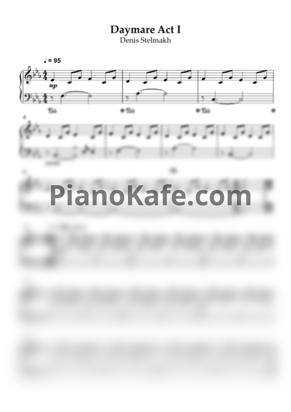Ноты Denis Stelmakh - Daymare Act I - PianoKafe.com