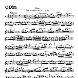 Ноты Эрнест Кёлер - 25 романтический этюда (Op. 66) - предпросмотр