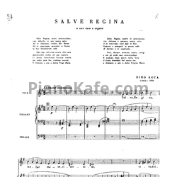 Ноты Nino Rota - Salve Regina - предпросмотр