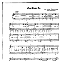 Ноты The Beatles - What goes on - предпросмотр