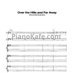 Ноты Gary Moore - Over the hills and far away (Партитура) - предпросмотр