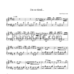 Ноты Lauv & Troye Sivan - I'm so tired - предпросмотр