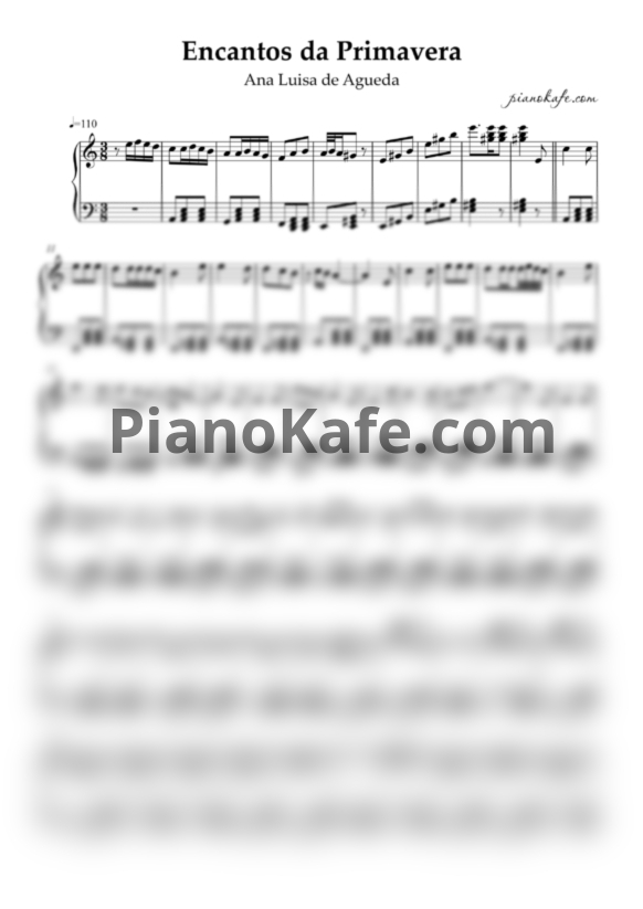 Ноты Ana Luisa de Agueda - Encantos da Primavera (Переложение для аккордеона) - PianoKafe.com