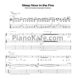 Ноты Rage Against the Machine - Sleep now in the fire - предпросмотр