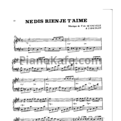 Ноты Paul de Senneville - Ne dis rien je t'aime - предпросмотр