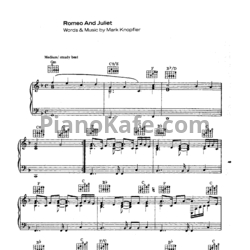 Ноты The Killers - Romeo and Juliet - предпросмотр