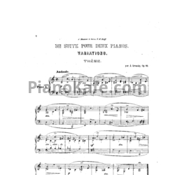 Ноты Антон Аренский - Сюита для оркестра №3 "Вариации" до мажор (Op. 33) - предпросмотр