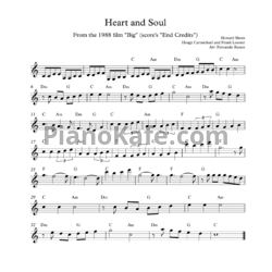 Ноты Howard Shore - Heart and soul - предпросмотр