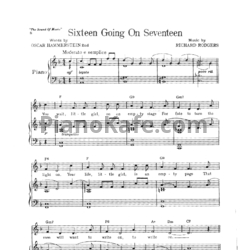 Ноты Richard Rodgers - Sixteen going on seventee - предпросмотр