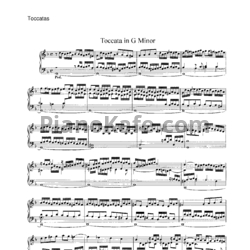 Ноты Иоганн Пахельбель - Токката ля минор - предпросмотр