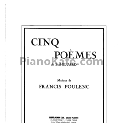 Ноты Франсис Пуленк - цикл "Пять стихотворений Поля Элуарда" - предпросмотр