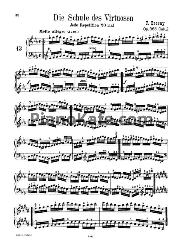 Ноты Карл Черни - Школа виртуозов, Op. 365 - PianoKafe.com