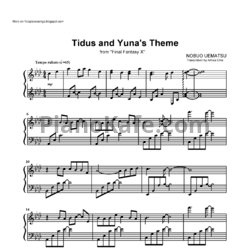 Ноты Nobuo Uematsu - Tidus and yuna - предпросмотр