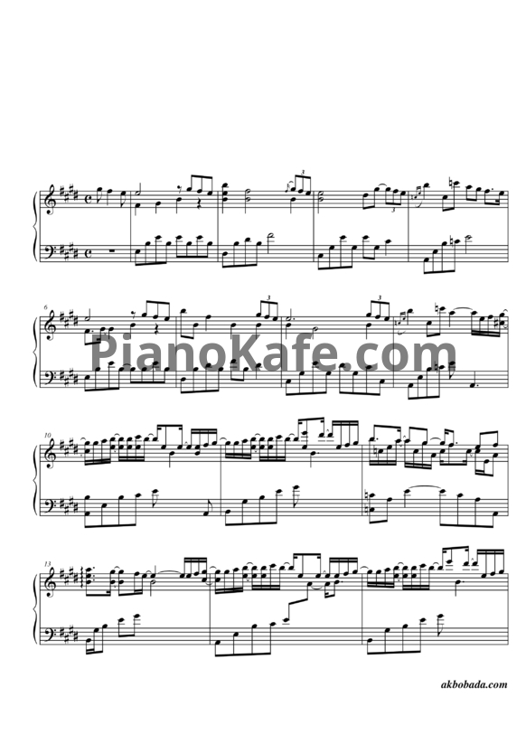 Ноты Yiruma - Beloved - PianoKafe.com