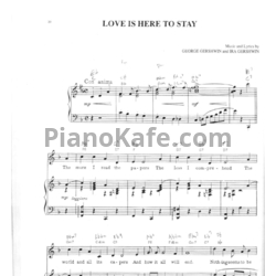 Ноты George Gershwin - Love is here to stay - предпросмотр