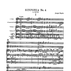 Ноты Йозеф Гайдн - Симфония №4 ре мажор (Партитура) - предпросмотр