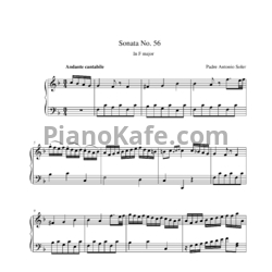 Ноты Antonio Soler - Sonata No. 56 in F major - предпросмотр